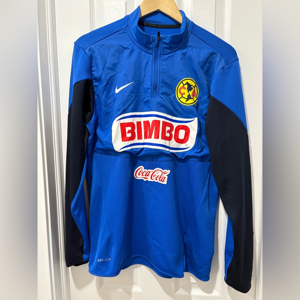 Nike Club America Bimbo Dri-FIT Shirt #25 1/4 zip drill top RARE